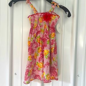 Tralala Girls dress 2t floral red 2 boutique